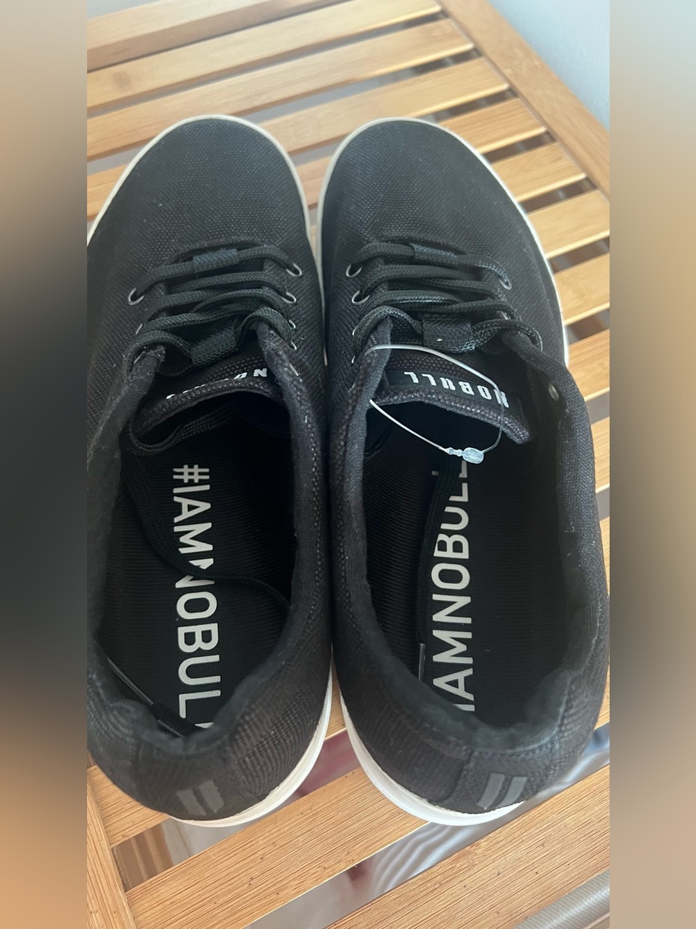 NOBULL Black Low-Top Sneakers with White Sole - Picture 5 of 6
